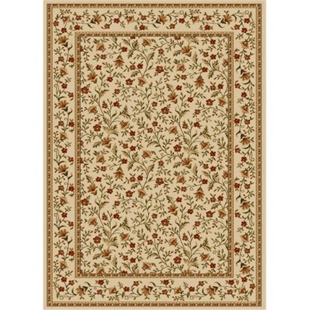 AURIC 1593-1142-IVORY Como Rectangular Ivory Traditional Italy Area Rug7 ft. 9 in. W x 11 ft. H AU490329